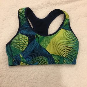 Green & Blue Sports Bra